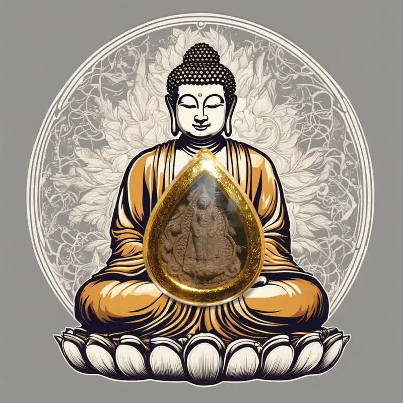 Phra Yai Buddha amulet made from Lek Namphi powder.