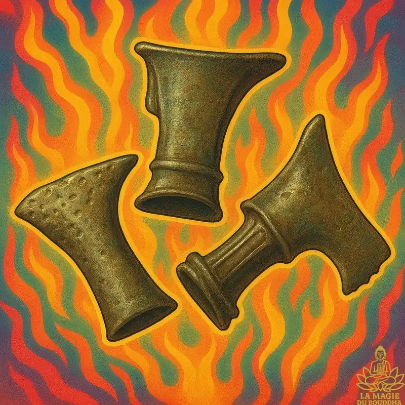 Ancient bronze votive hatchet heads – Sukhothai.