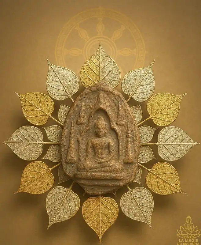 🪷 Ancient Buddhist votive tablet – Thailand.