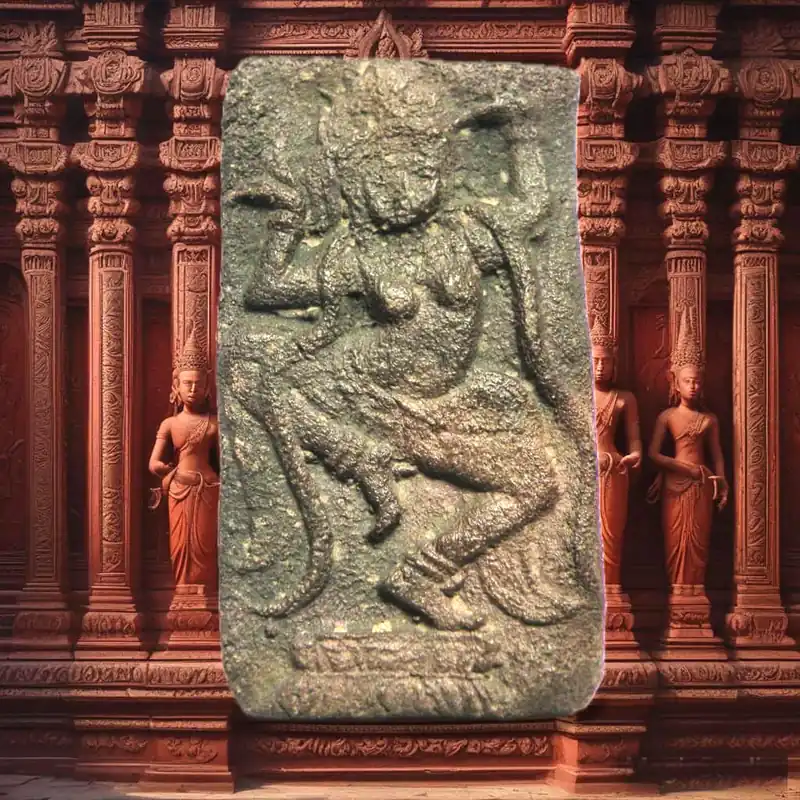 Ancient votive tablet – Apsara dancer – Khmer style.