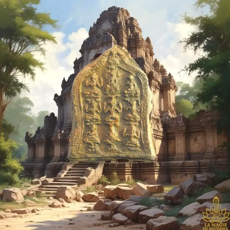 Small ancient votive tablet – 10 Buddhas and Bodhisattvas – Lopburi, Thailand.