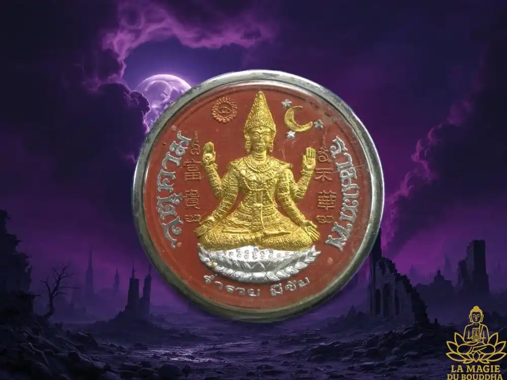 Large Jatukham rammathep amulet - Wat Phra Mahatat.