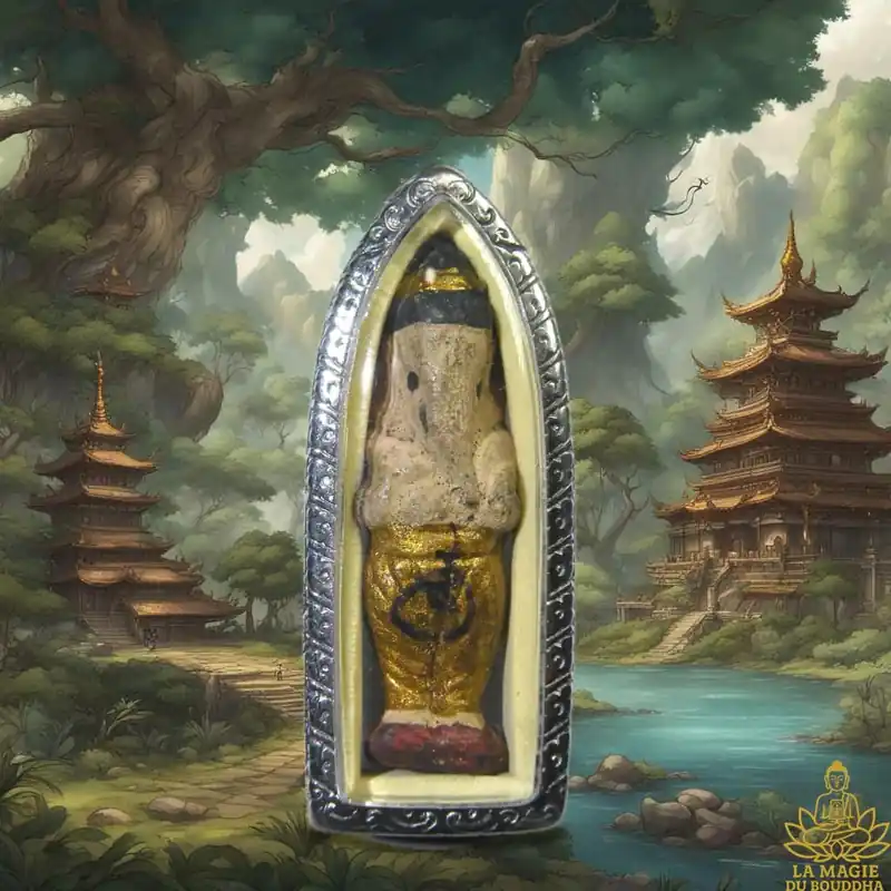 Small Thai amulet of standing Ganesh.