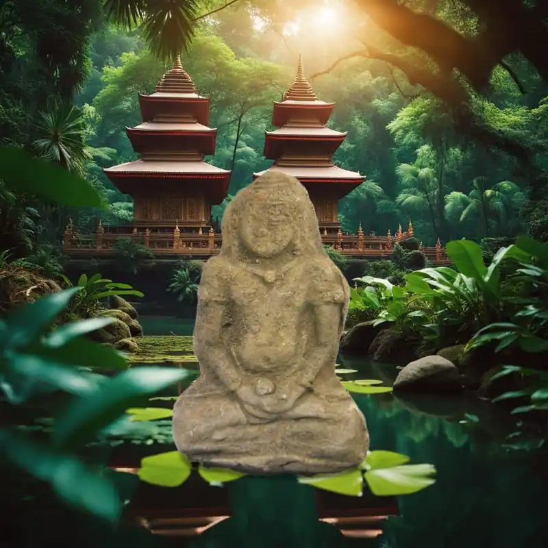 Antique votive tablet in gray terracotta – Rustic representation of the Buddha (Ksitigarbha influence?)