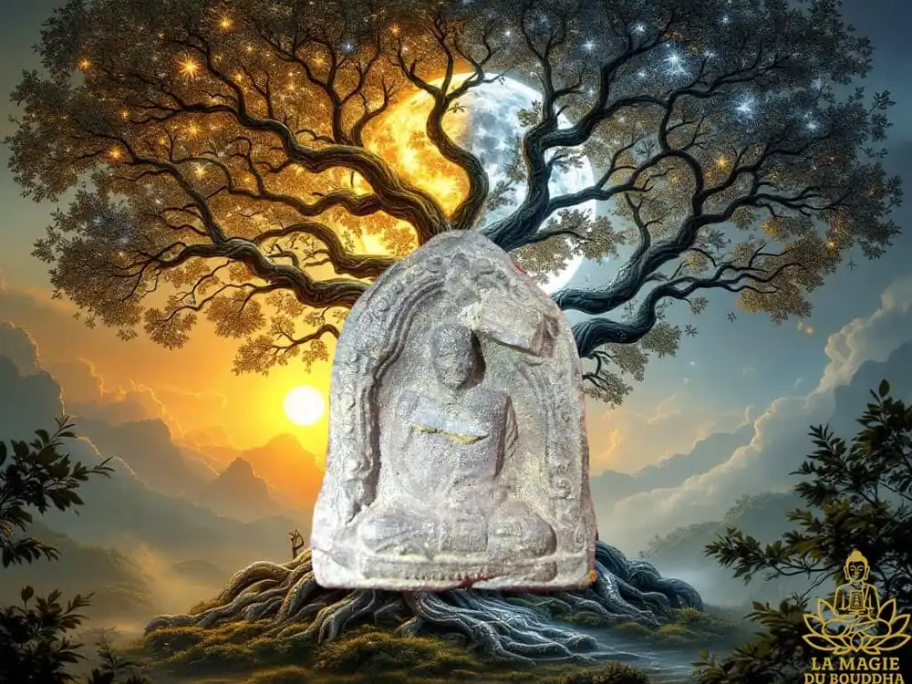 Ancient votive tablet of the Most Venerable LP Khom of Wat Païrong Hua.