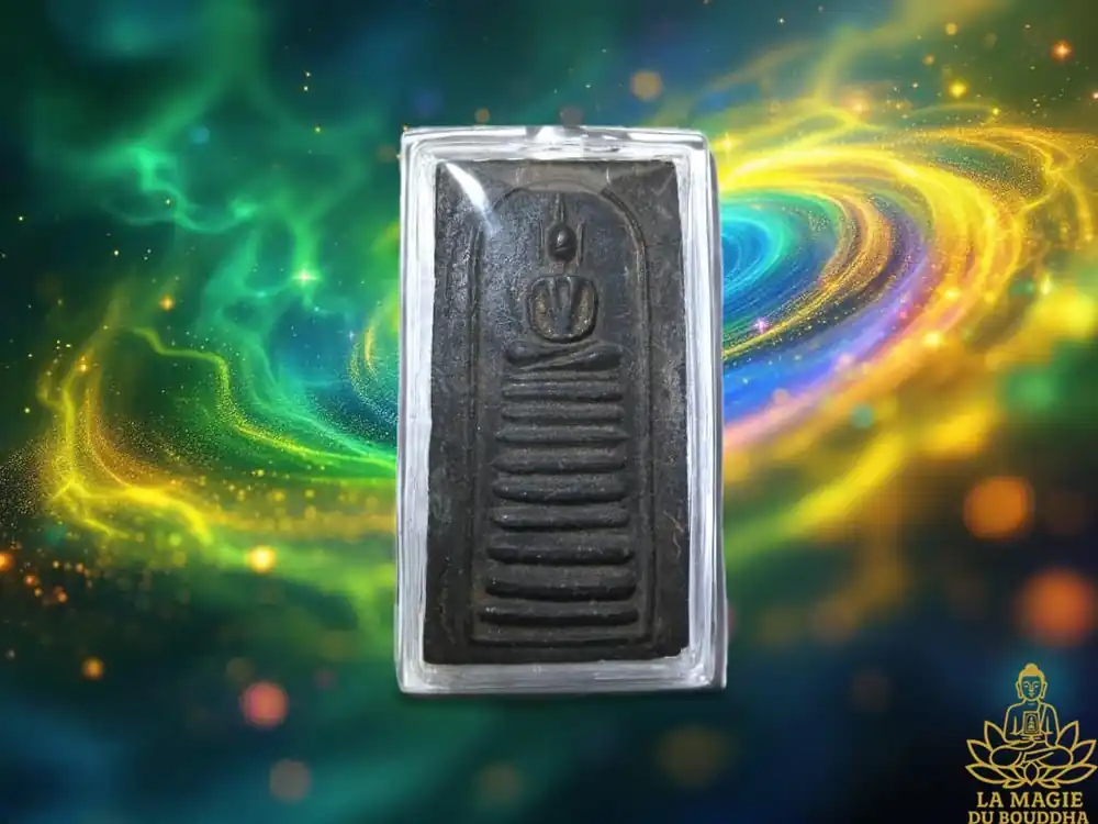 Rare Ancient Black Nine-Level Phra Somdej Amulet - Most Venerable LP La (Wat Khaeng Koi).
