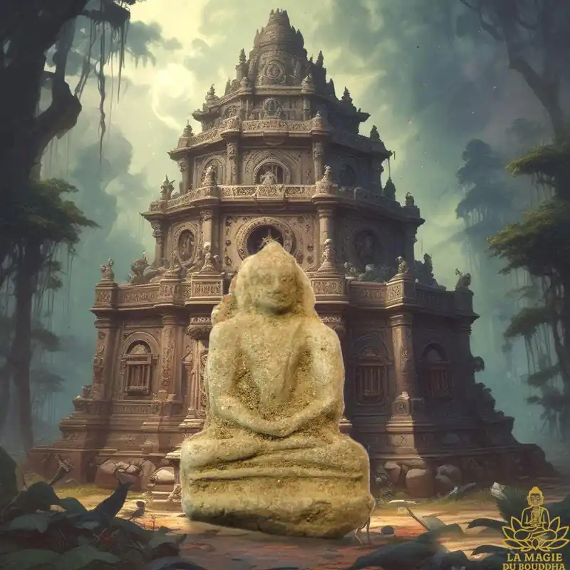🪷 Ancient Votive Tablet of the Buddha – Terracotta.