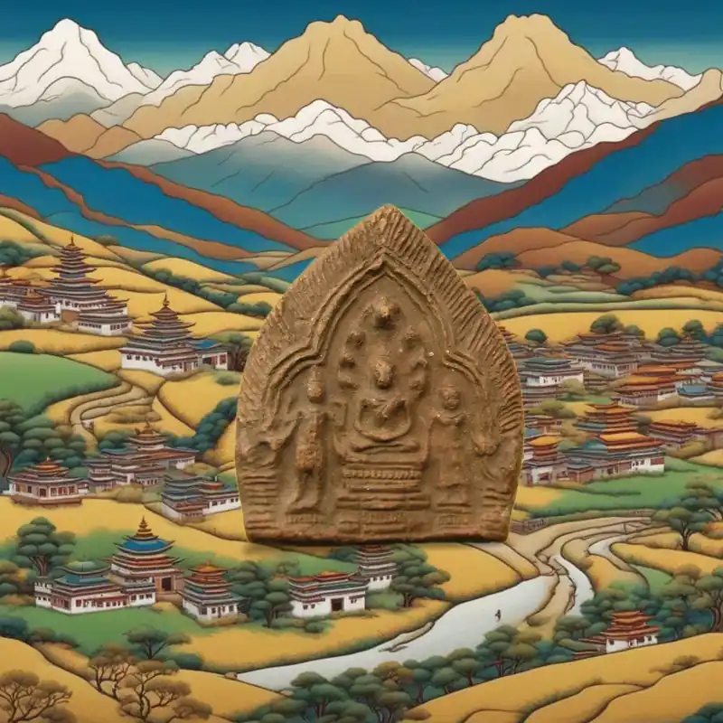 Ancient votive tablet of the Buddha Phra Naphok.