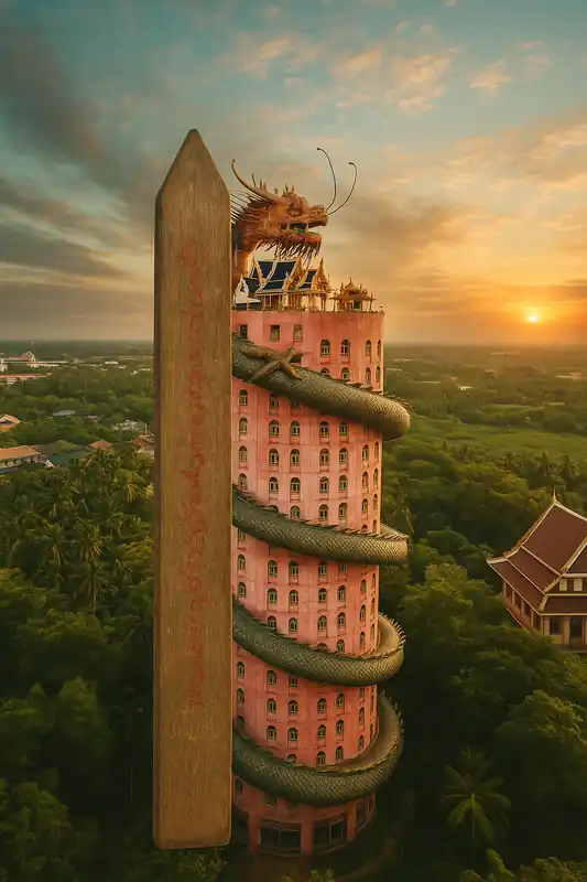 🛕 Pillar of the 108 Incantations of the Buddha - Venerable LP Pawanna (Wat Samphran).