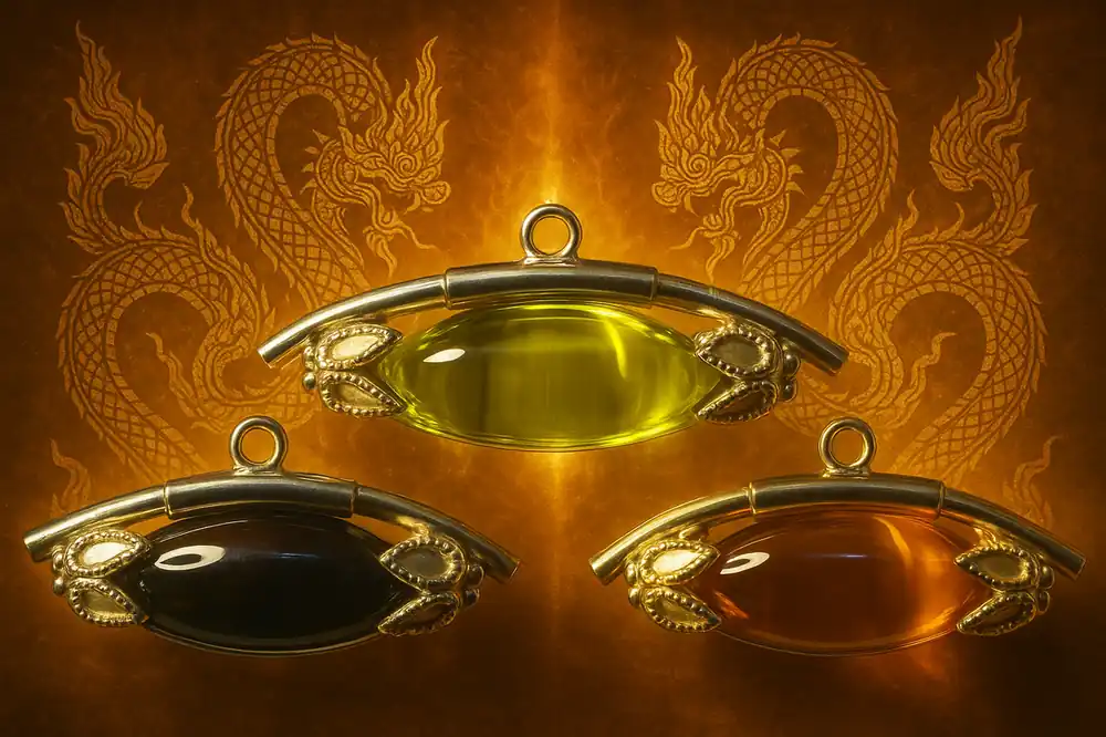 Shiva Lingam Pendant Naga Crystal and Silver | Esoteric Amulet