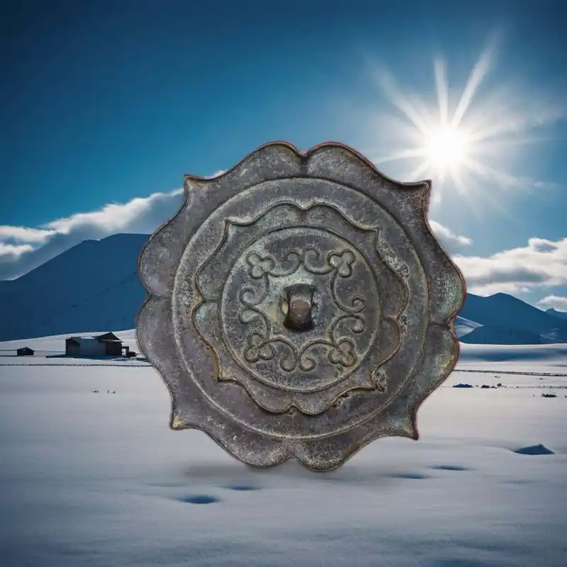 Töli ritual shaman mirror – Contemporary Mongolian craftsmanship in patinated bronze