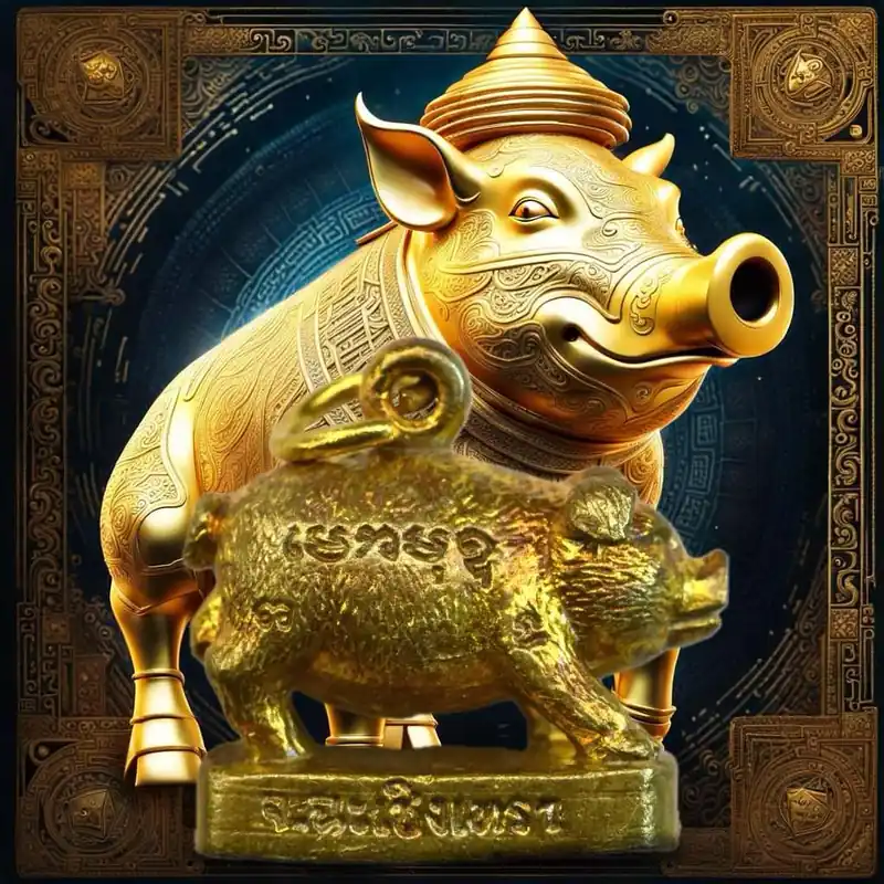 Fortune Amulet – Sacred Pig Moo Thong Mahalap Luang Phor Lor – Wat Banna Theptharam (Chachoengsao)