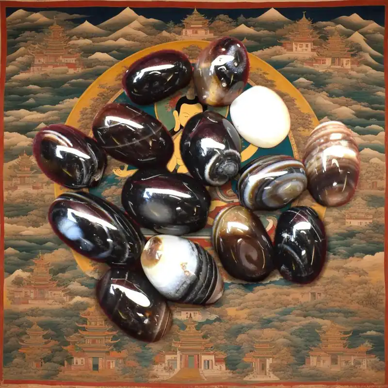 Modern Dzi Beads in Natural Agate – Drilled for Mounting (Tibet)