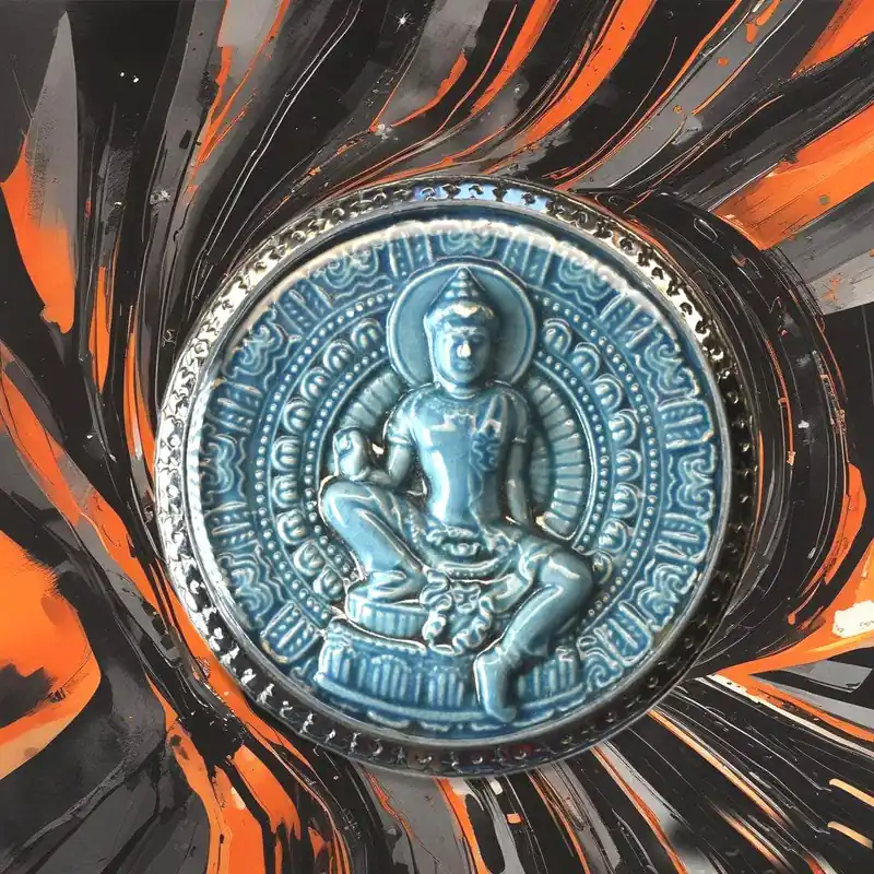 Jatukham Rammathep Yuth Paet Amulet – Blue Ceramic (2550 BE)