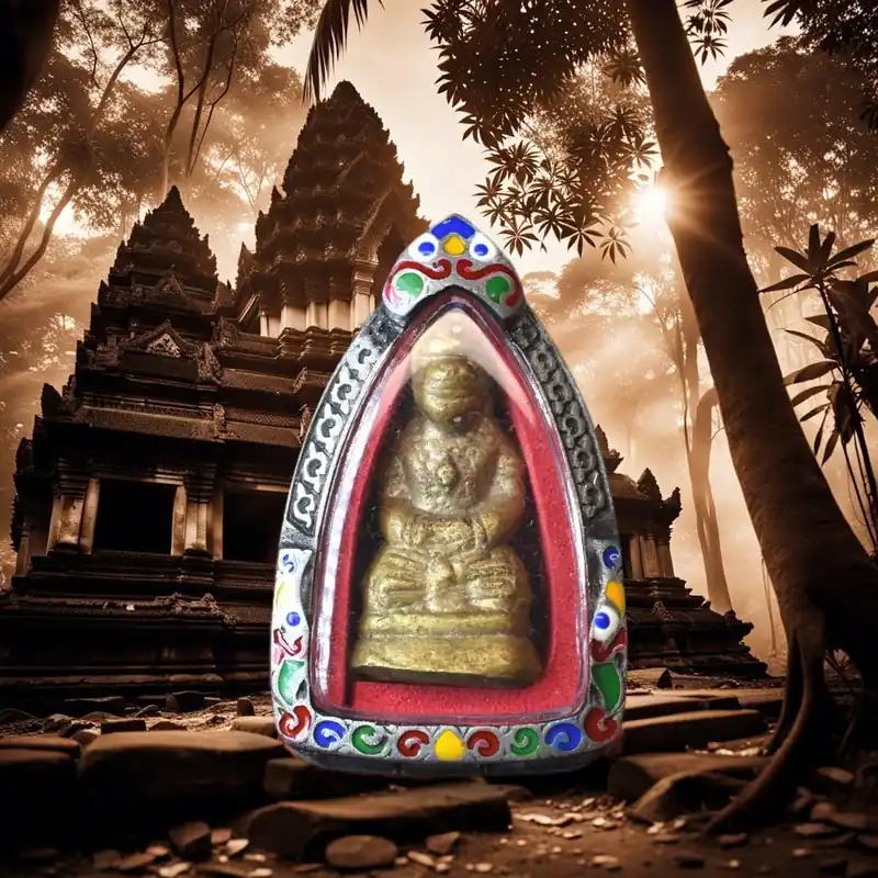 Hanuman amulet in patinated bronze – Luang Phor Kuay (1972 – Wat Khositharam)