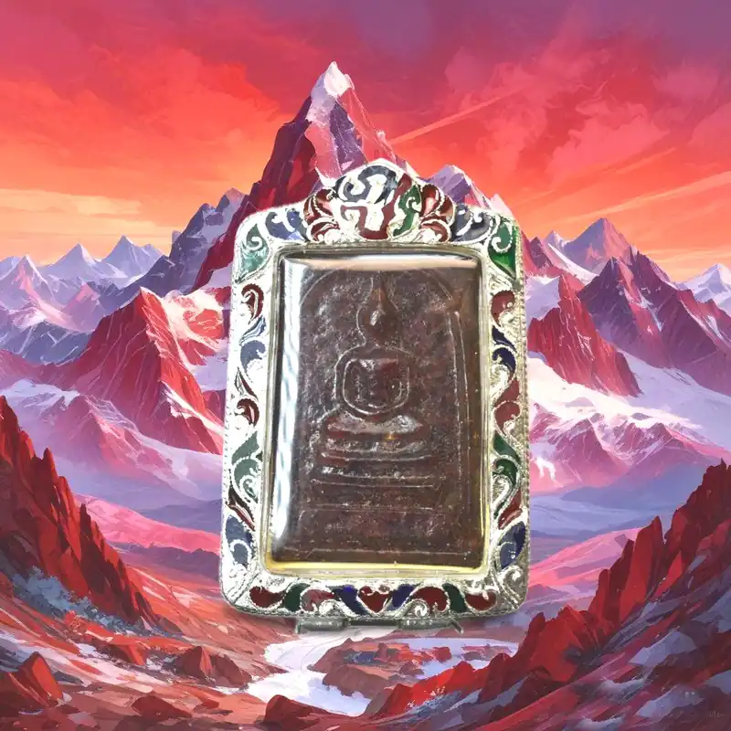 Phra Somdej amulet made of Phratat Deng relic stones (Wat Saphan Thai Norasing)