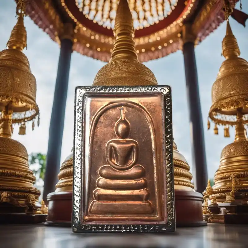 Phra Somdej Chinabunchon copper amulet – Wat Makut Kasatriyaram (Bangkok, 2005)