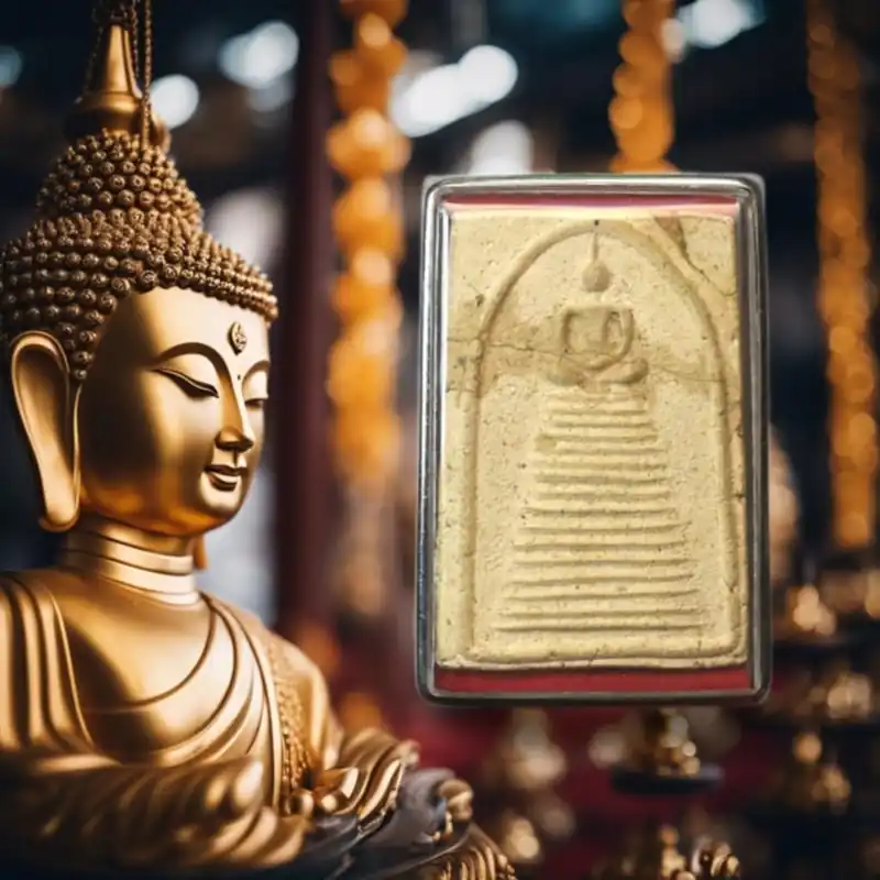 Large 16-tiered Phra Somdej amulet (Luang Phor Boon, Wat Ko Kortao, 1965)