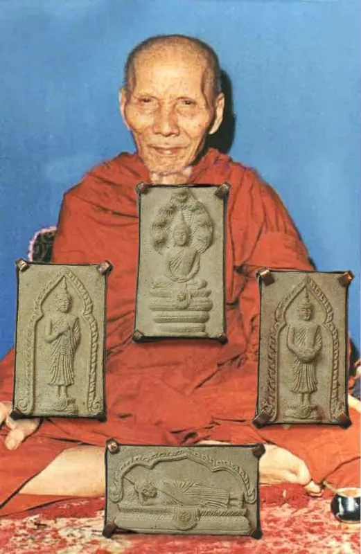 Ancient amulets of the Buddhas of the days of the week – Luang Phor Tae, Wat Sam Ngam (1968)