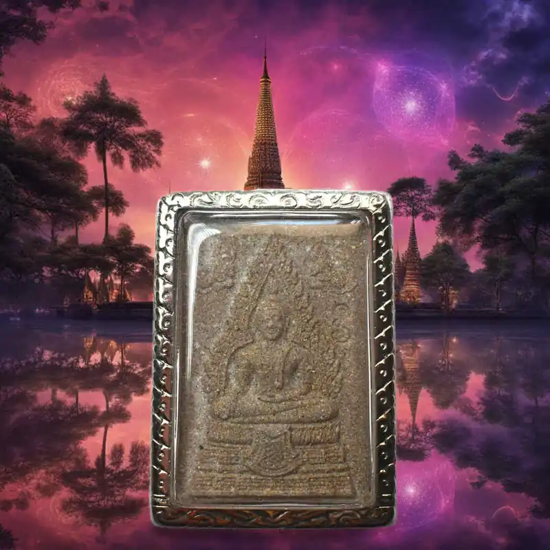 Phra Buddha Chinaraj and Protective Tiger Amulet - Most Venerable Luang Phor Somchai.