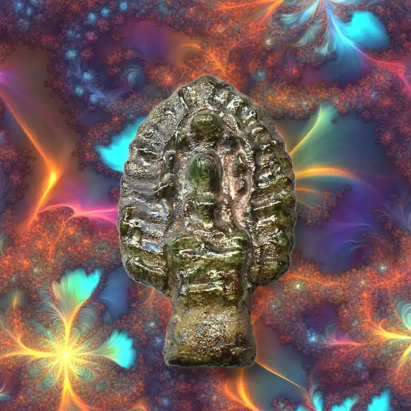 Met Rae Alchemical Glass Phra Naphok Statuette.