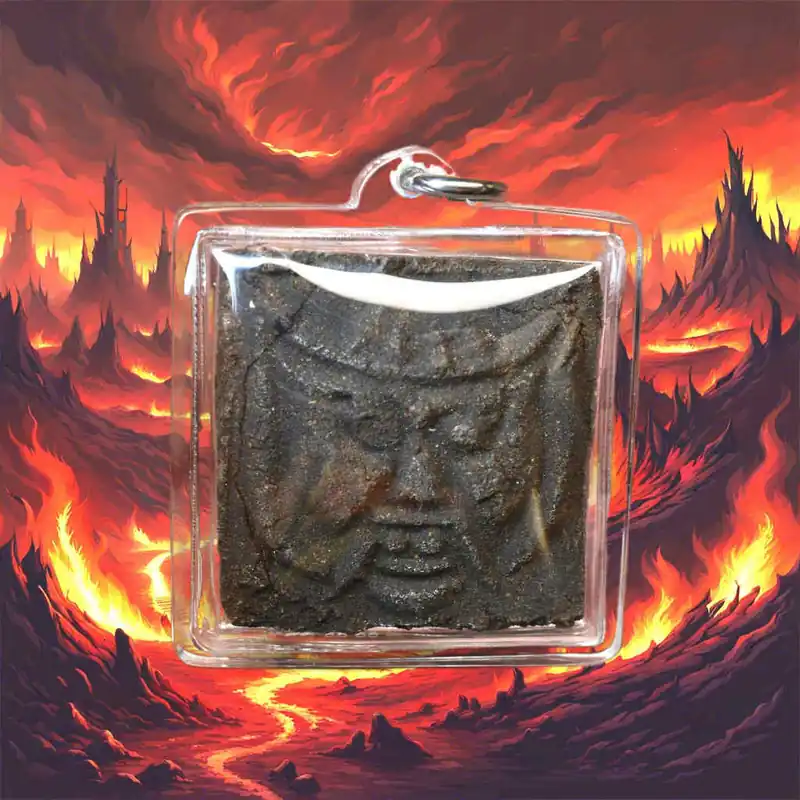 Amulet of King Yama in Cintamani paste – Very Venerable Luang Phor Djua