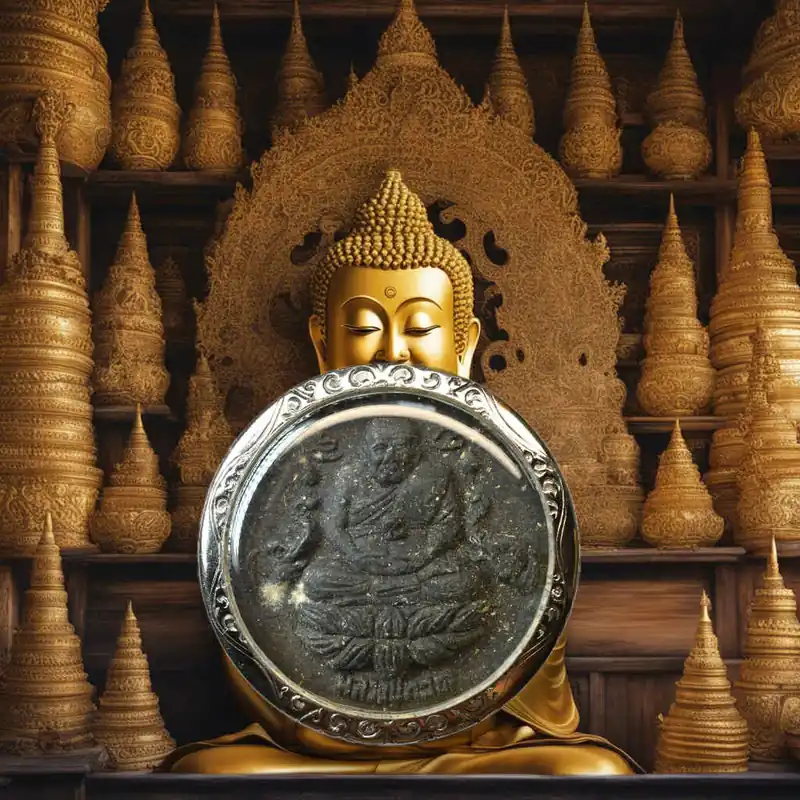 Black Amulet Luang Phor Thuat – Elephants & Sacred Swastika (Phutta Uttayan Maharaj, 2010)