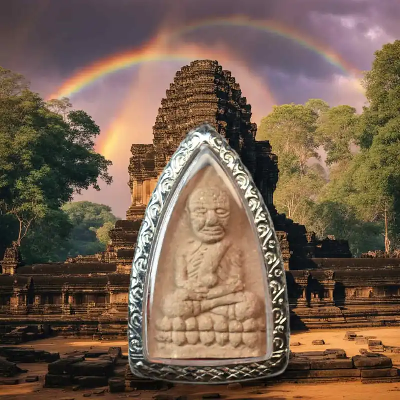 Luang Phor Thuat Amulet in Sacred Powder – Venerable LP Phon (Wat Intharam)