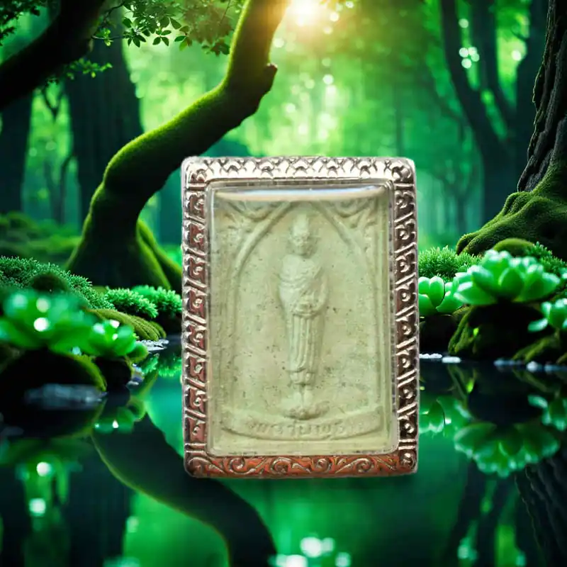 Phra Pang Om Baht Jade Powder Amulet – Venerable Luang Phor Khian
