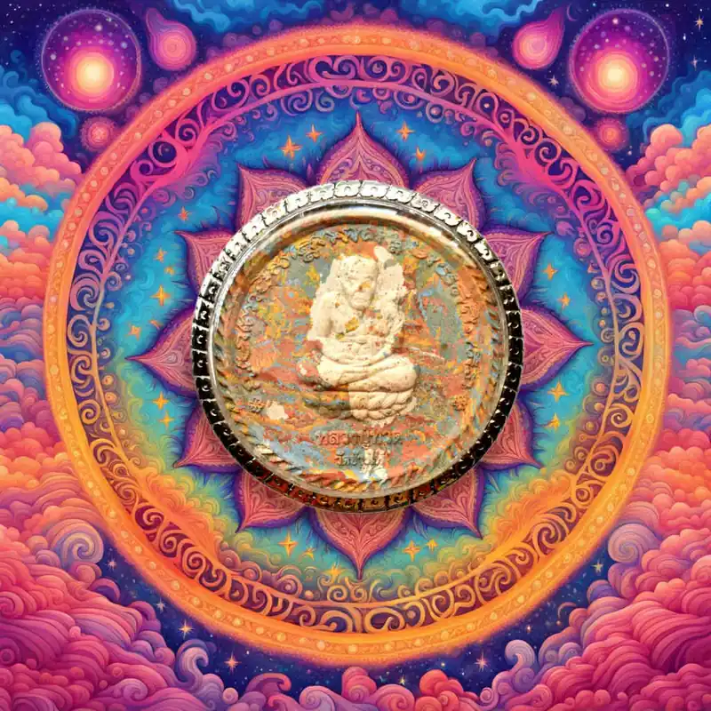 Luang Phor Thuat amulet – Multicolored Airavata (Phra phong nuea wan 108) – Wat Chang Yai (Ayutthaya, 2008)