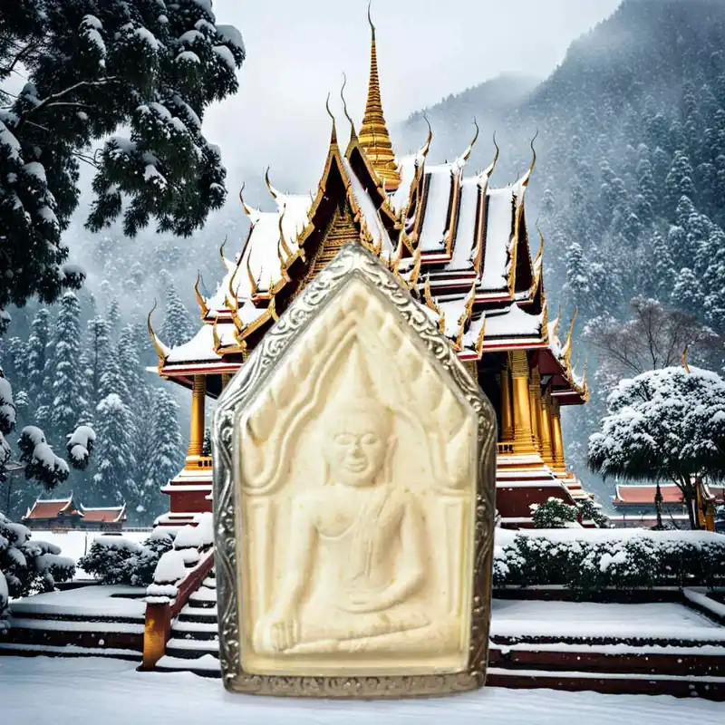 Phra Khunpen amulet with four Khuman Thong – Luang Phor Mahaso (Wat Pa Kham Kaen, 2015)