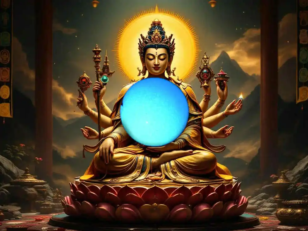 🌀 Ye Ming Zhu Fluorescent Chinese Sacred Pearl – Blessing of Ksitigarbha and Sangye Menla