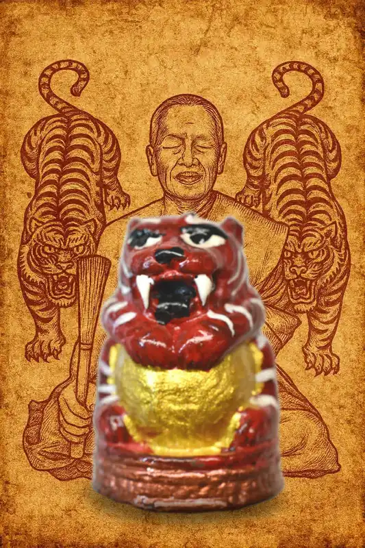 🐅 Amulet of invulnerability Phaya Seuar Deng – Most Venerable Luang Phor Uthai (Wat Sri Maleuk Kayawan)