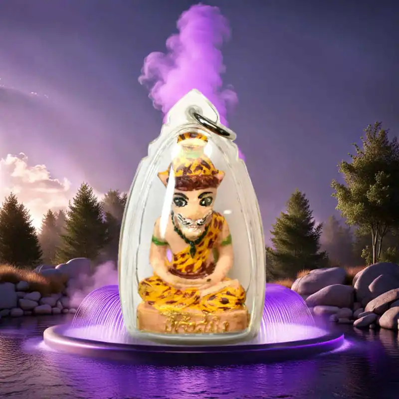 Tiger Face Lersi Amulet – Ajarn Tawee Narai – Sacred Wax and Takrut