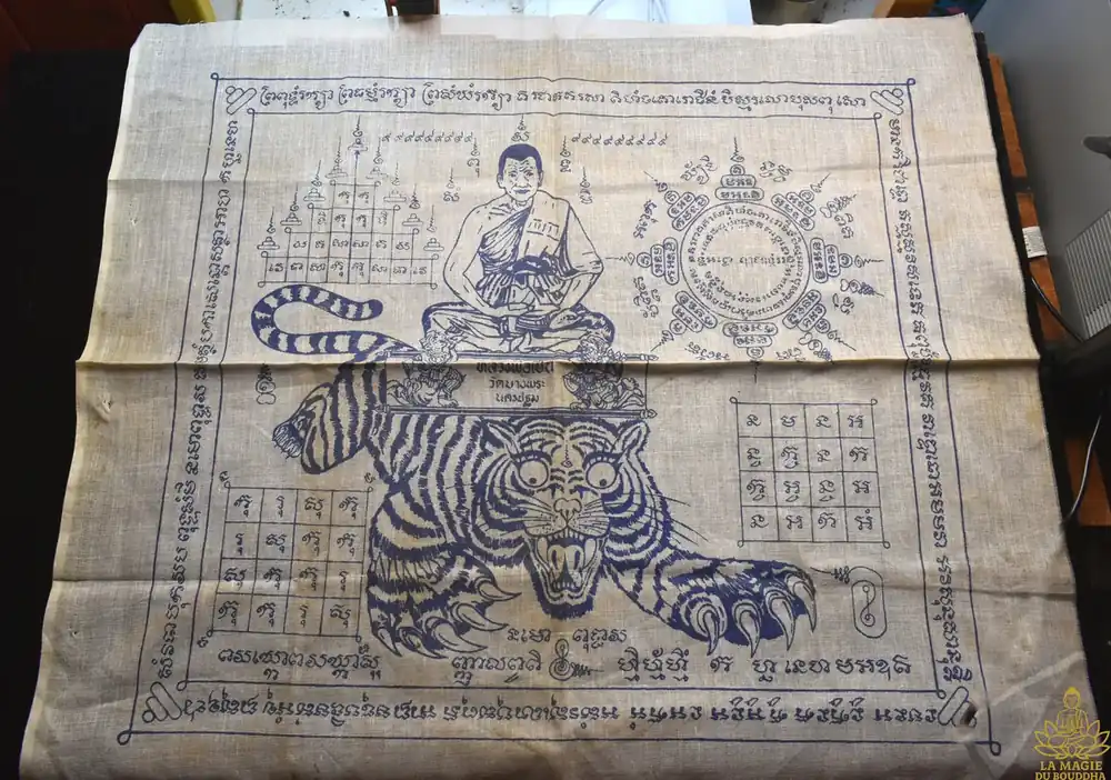 🐅 Sacred Pa Yant of Luang Phor Pern on Tigris – Wat Bang Phra (1990s)