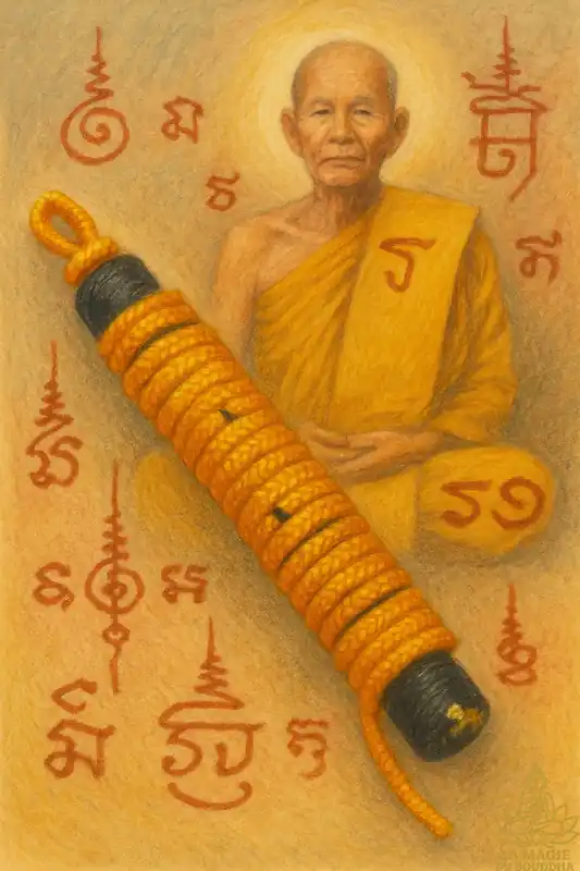 Large Takrut amulet of invulnerability – Luang Phor Djoy Jantasuwanno from Wat Sri-Uthumhön