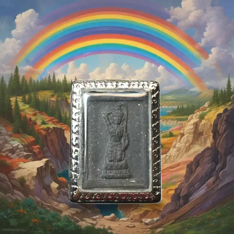 Black amulet of the earth goddess Mae Thorani – Wat Arun (Bangkok), 1998