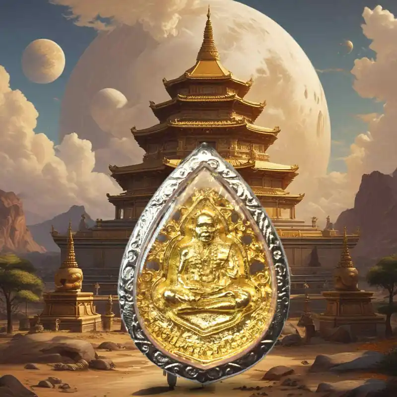 Golden Amulet Roop Lor – Most Venerable Luang Phor Phromma Kémajaro