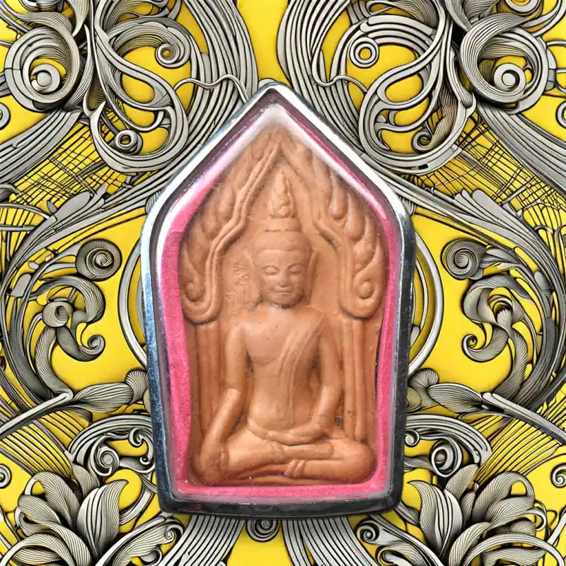 Terracotta amulet of Phra Khunpen and Khuman Thong (Roon Song Bang Kruay) – Wat Daeng Pracharat (2006)