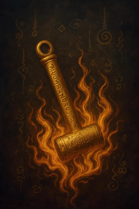 Hammer amulet consecrated by Luang Phor Men – Wat Na Tang Nok (Ayutthaya)