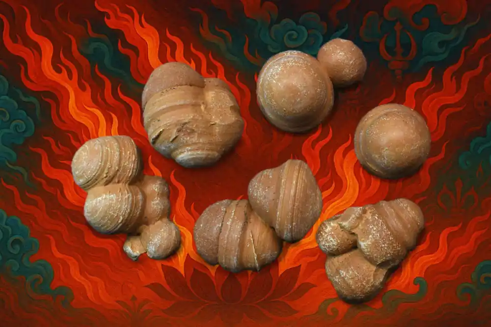Rare Thai sacred stones relics of the Arahants of the distant past Hin Phratat.
