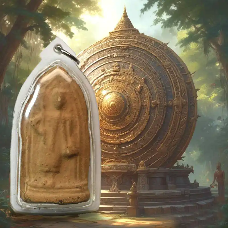 Antique Phra Siwali terracotta amulet (Udon Thani, approx. 50 years old)