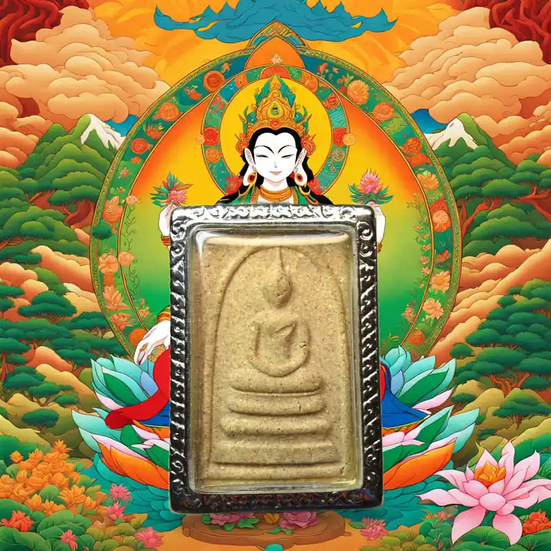 Phra Somdej Amulet – Luang Phor Perm (Wat Pom Kaew) – Limited Edition 2002 with photo on the back