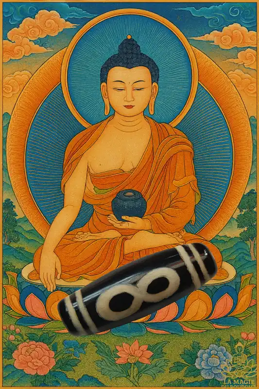 Ancient Tibetan Dzi Sacred Bead – Infinity Symbol