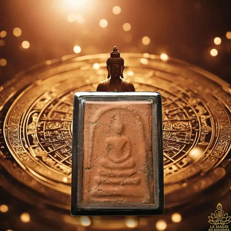Antique Phra Somdej Amulet in Red Terracotta – Ayutthaya Region