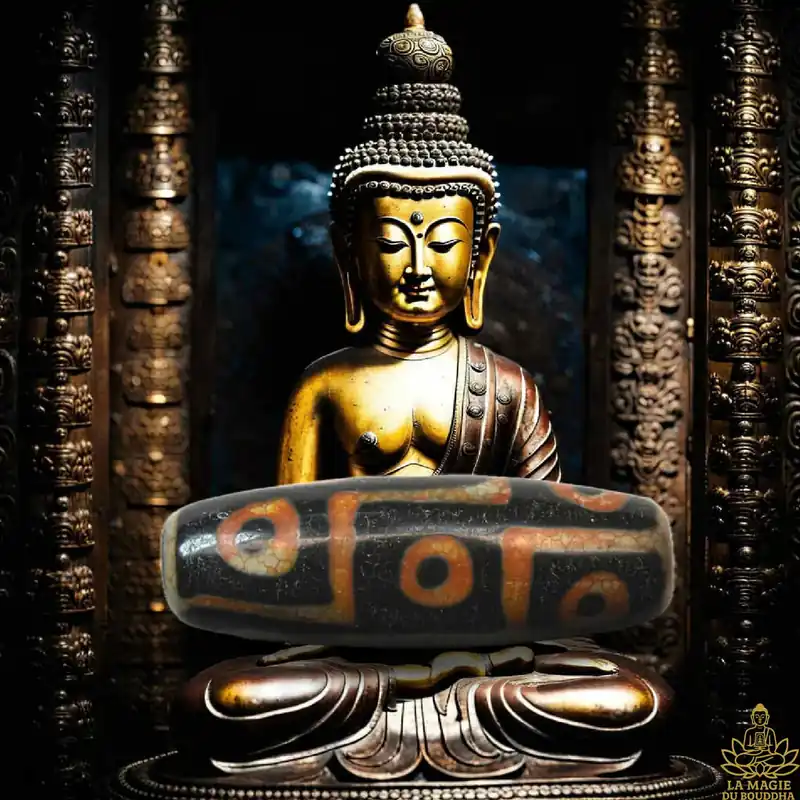 Tibetan Nine-Eyed Dzi Sacred Bead