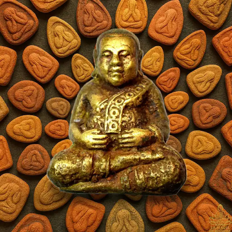 🪙 Antique Bronze Amulet of Phra Sanghajai Buddha – Rattanakosin Style