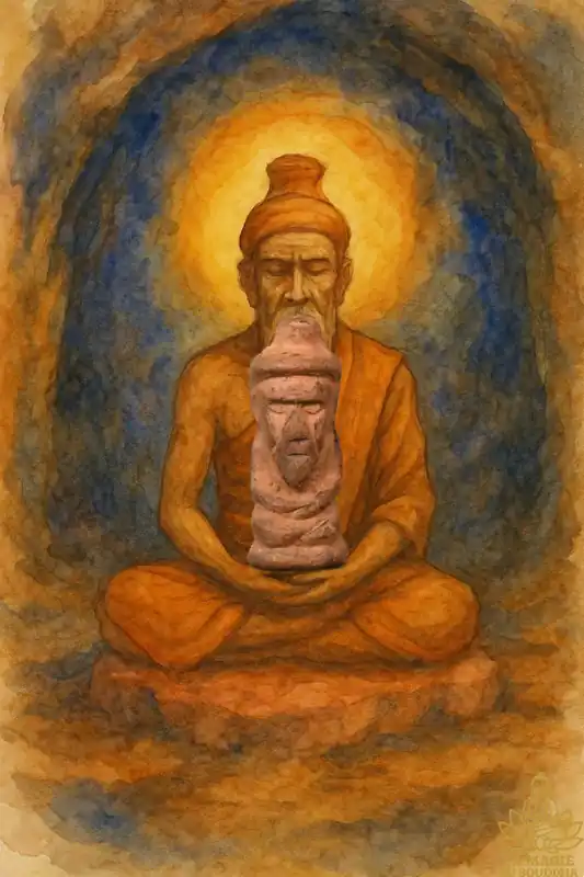 Lersi amulet in sacred ground – Luang Phor Phong Tittajaro (Wat Panom Lamduan, Ubon Ratchathani)