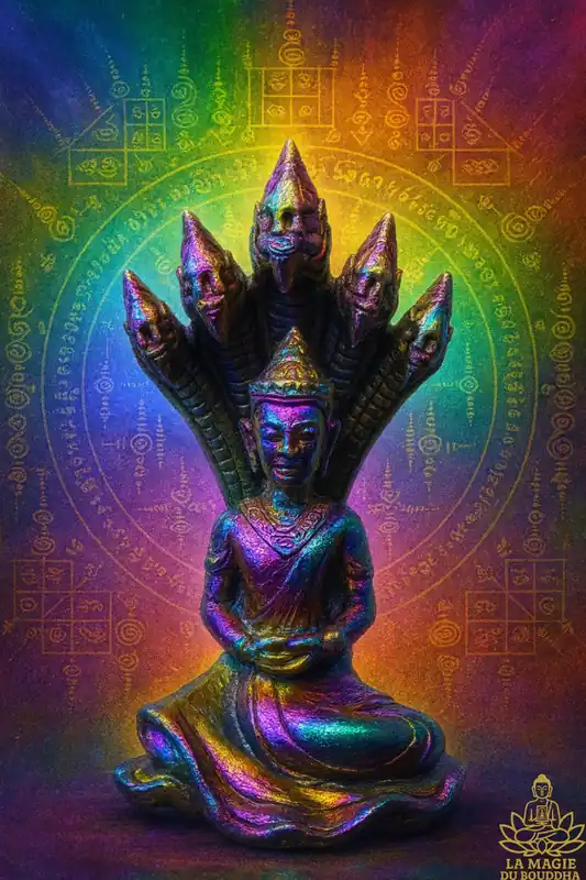 🪷 Nagas alchemical amulet in Lek Lai Rung – Wat Puthai Sawan (Ayutthaya)
