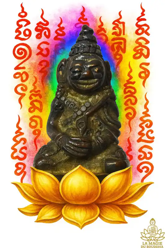 Rare Phra Ngang amulet in alchemical metal Mekkapat